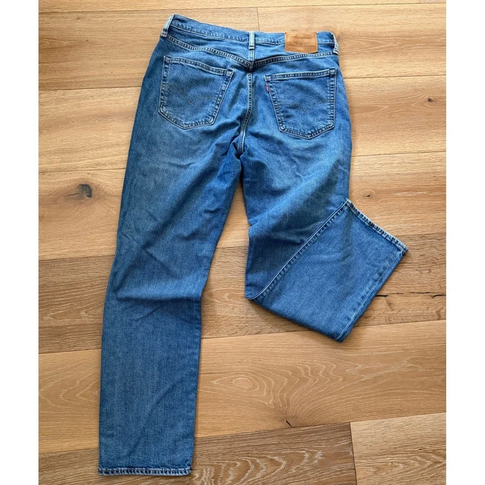 Levis Premium 541 Athletic Taper Jeans Mens 32x32 Big E Medium Wash Blue Denim